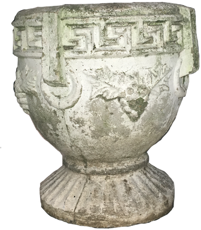 Concrete Urn With Greek Key 28 S1 - Urn (433x500), Png Download