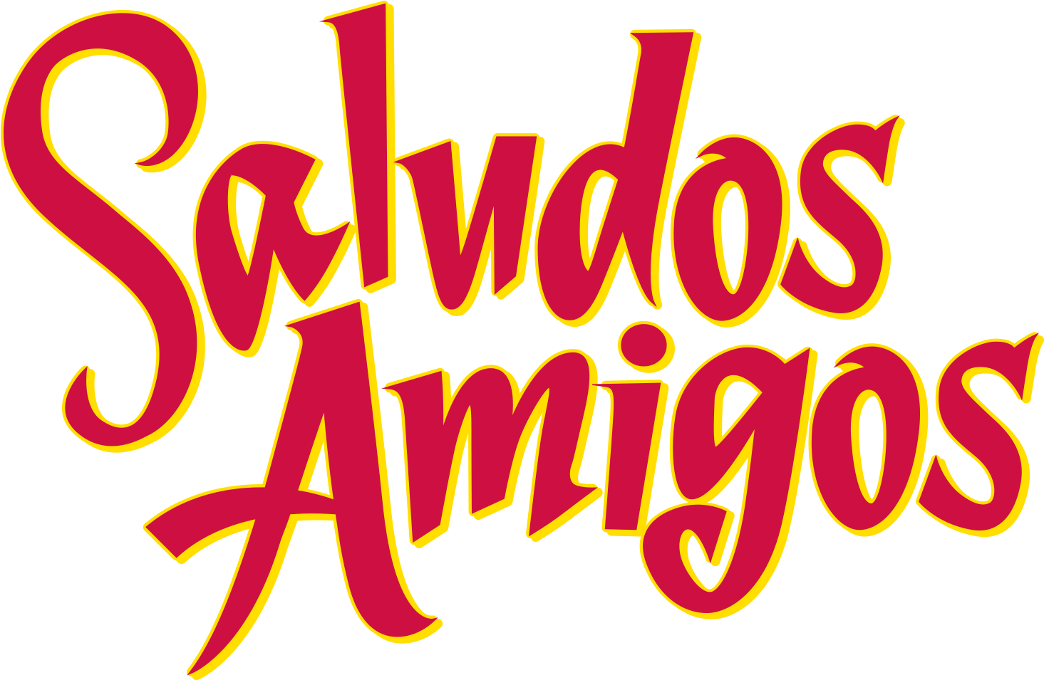 Saludos Amigos - Saludos Amigos Logo Transparent (2048x1024), Png Download