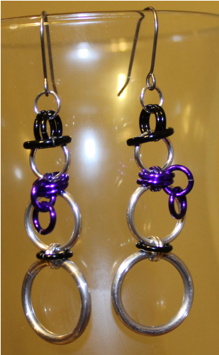 The Booga Box Chainmaille Earrings, Scalemail Earrings - Earrings (500x500), Png Download