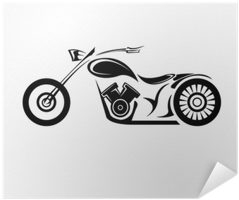 Vector Silhouette Of Classic Motorcycle - Vector Silhouette Classic Motorcycle (400x400), Png Download