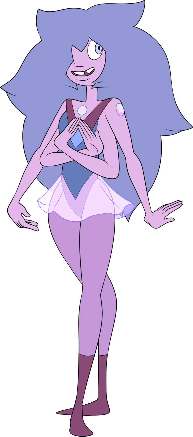 Blue Opal - Blue Pearl And Amethyst Fusion (765x1729), Png Download
