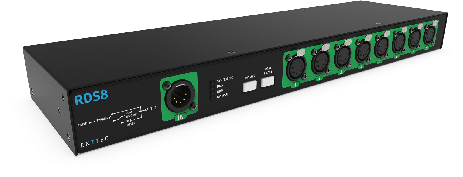 An 8 Port, Fully Isolated Splitter That Is Totally - Enttec Dmx/rdm Splitter Rds8 (2000x1053), Png Download