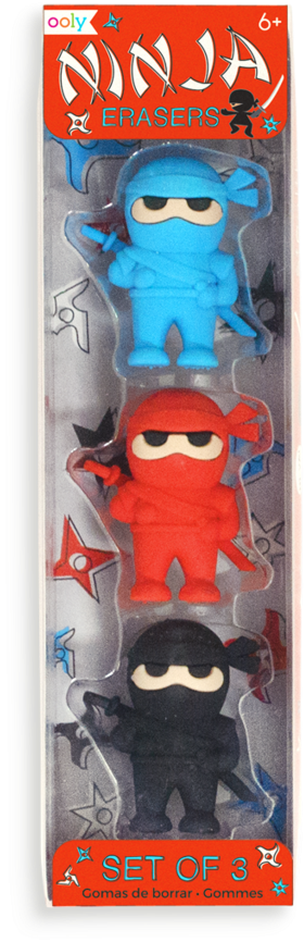 Ooly Ninja Erasers (1024x1024), Png Download