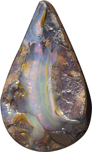 Boulder Opal - Teardrop - Design (600x600), Png Download