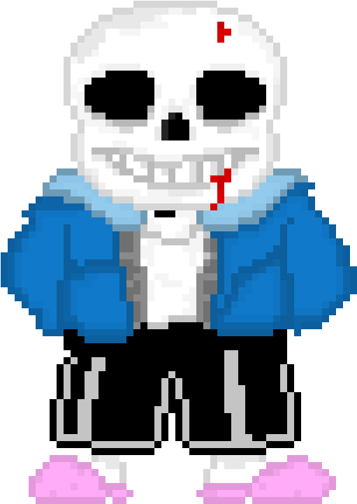 Hurt Sans Sprite - Sans 8 Bit Sprite (570x740), Png Download