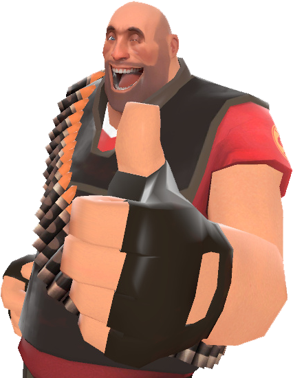Enter Image Description Here - Happy Heavy Tf2 (450x553), Png Download