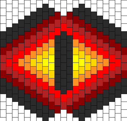 Lord Of The Rings Eye Of Sauron Mask Bead Pattern - Minecraft Eye Of Sauron Pixel Art (441x418), Png Download