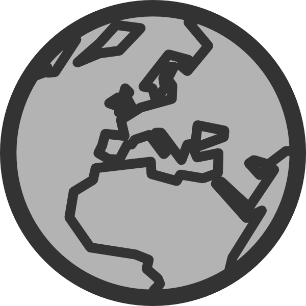 How To Set Use Grey Globe Icon Png - Globe Clip Art (600x600), Png Download