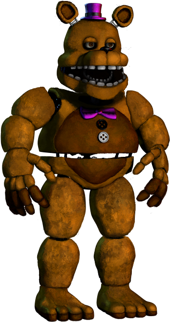 Fredbear - Fredbear Fnaf 4 (347x683), Png Download