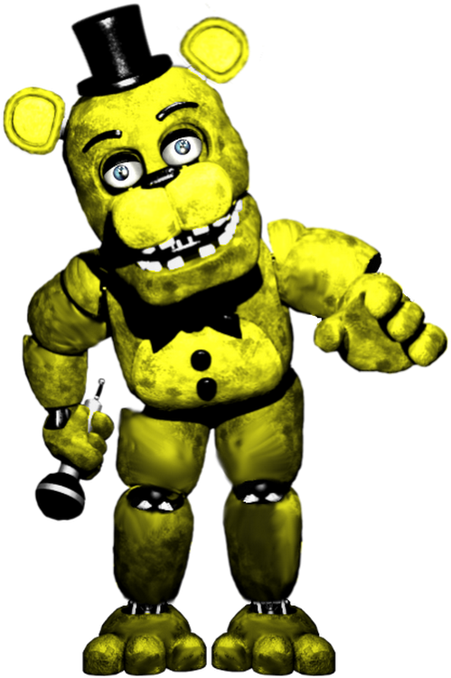 Fredbear - Photo - Five Nights At Freddy's Withered Fredbear (530x808), Png Download