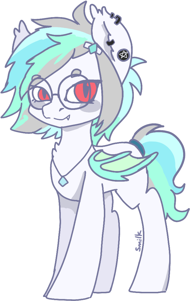 Skittlemilk, Bat Pony, Female, Mare, Oc, Oc - Cartoon (725x1111), Png Download
