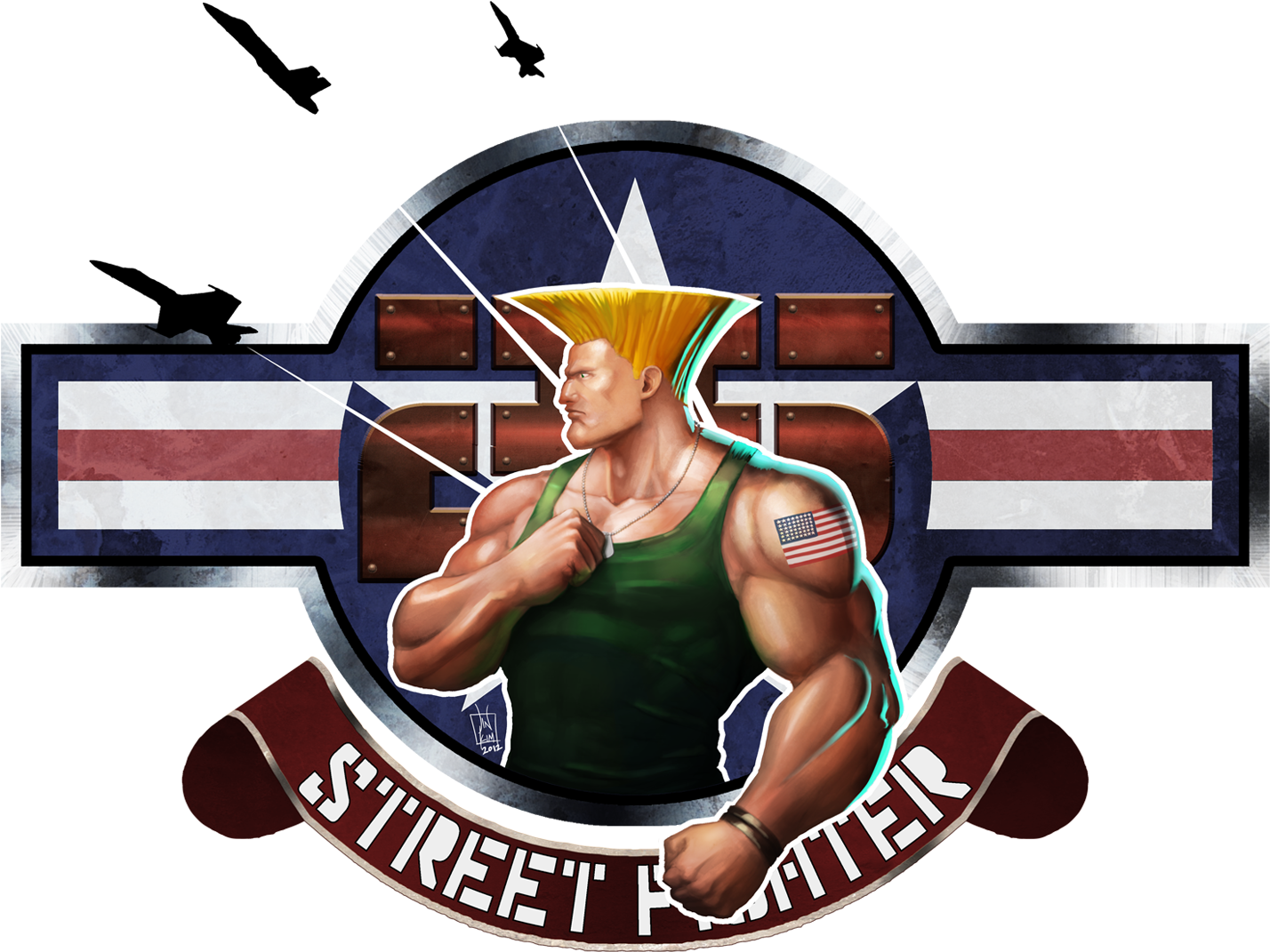Guile In The U - Guile Street Fighter Logo (1600x1123), Png Download