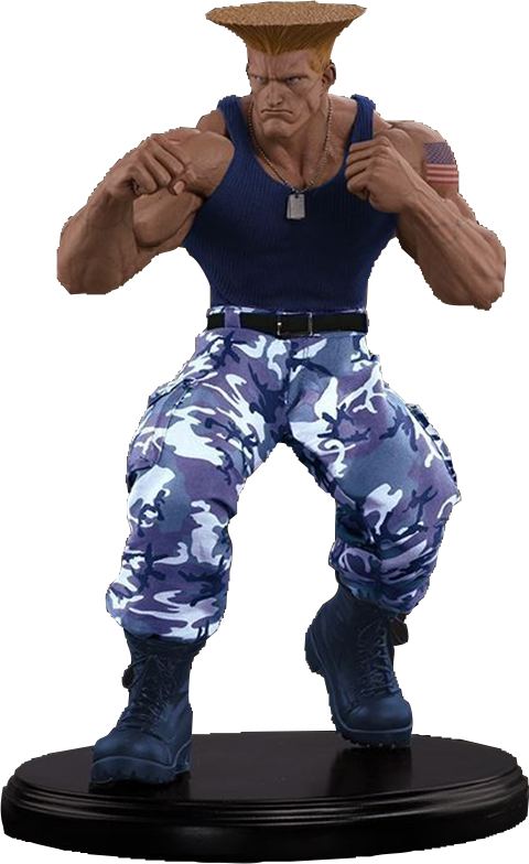 Guile Player 2 Statue - Statue (480x784), Png Download