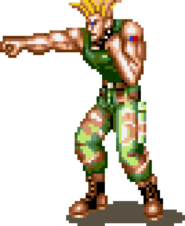 Guile - Cartoon (607x743), Png Download