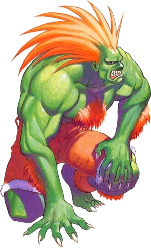 No Caption Provided No Caption Provided No Caption - Blanka Street Fighter (300x492), Png Download