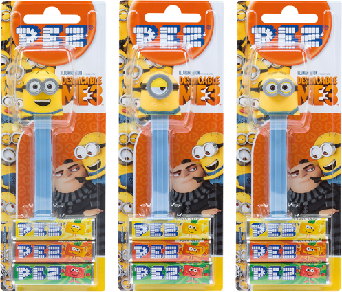 Pez Dispenser & 2 Candie Refill Various Faces - Despicable Me 3 2018 Calendar (497x425), Png Download