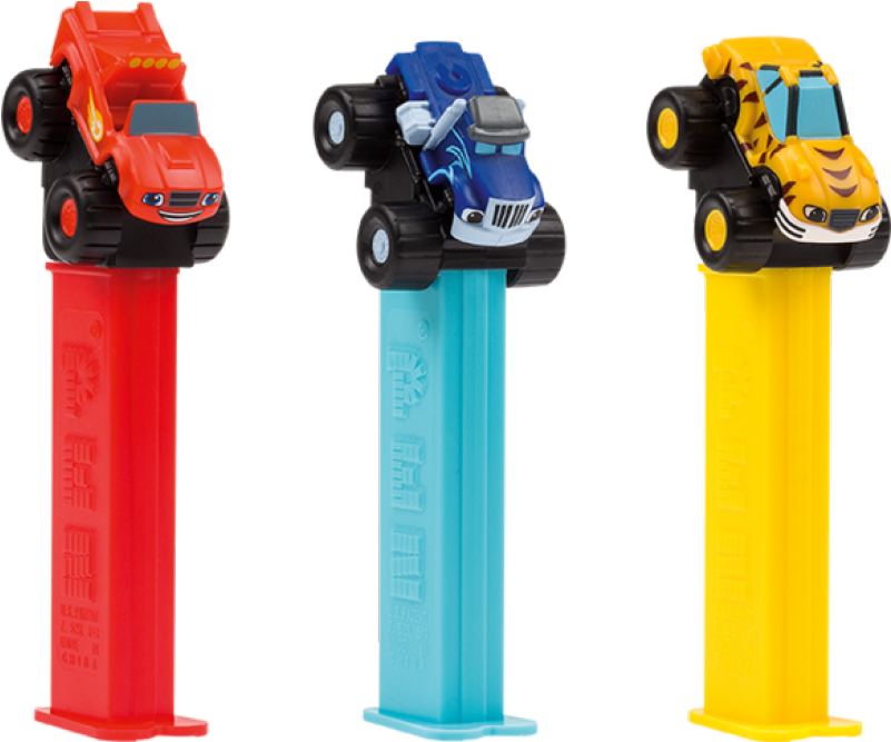 Pez Blaze Dispenser 2 Pez Tablet Packs - Pez Blaze (800x800), Png Download