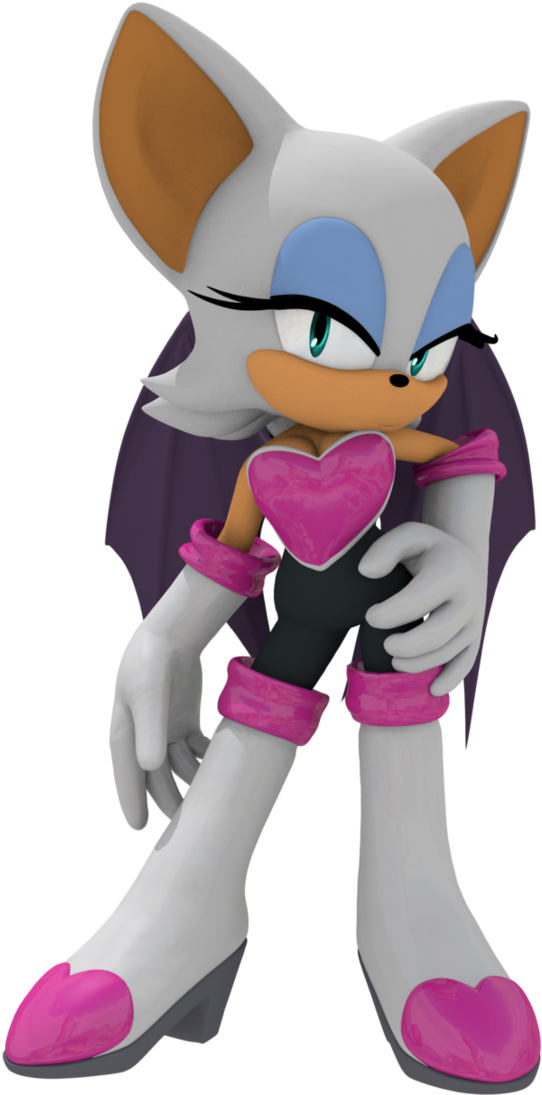Bat Images, Bat Photos, Shadow The Hedgehog, Sonic - Rouge The Bat 3d (722x1107), Png Download