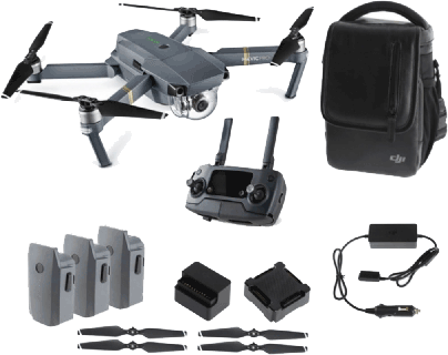 Dji Mavic Pro 12 - Mavic Pro Fly More Combo (404x320), Png Download