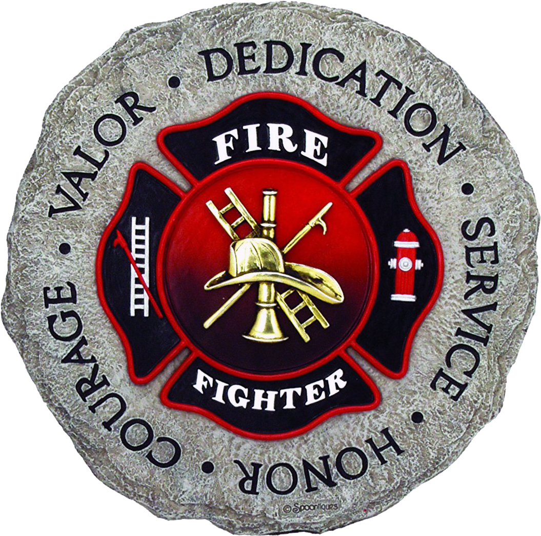 Firefighter Maltese Stepping Stone - Spoontiques Firefighter Stepping Stone Multi-coloured (1500x1424), Png Download