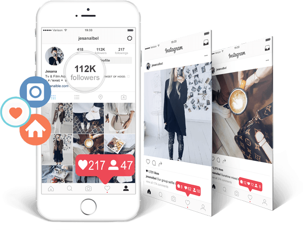 Mobile - Instagram Iphone Followers Png (610x465), Png Download