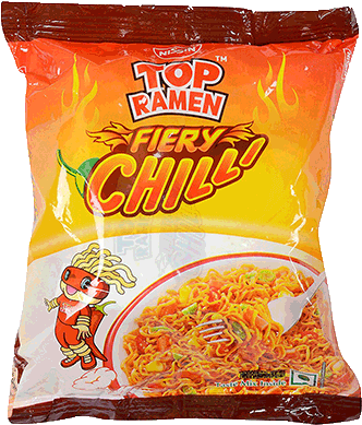 Top Ramen Fiery Chilly Noodles - Top Ramen Fiery Chilli Instant Noodles 70 G (660x450), Png Download
