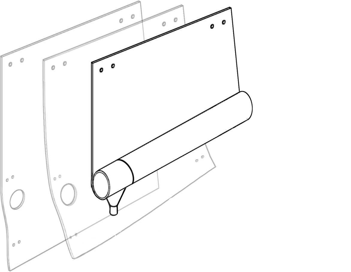 Illustration Of Peefences On A Pallet Peefence Roll-up - Illustration (1280x1096), Png Download