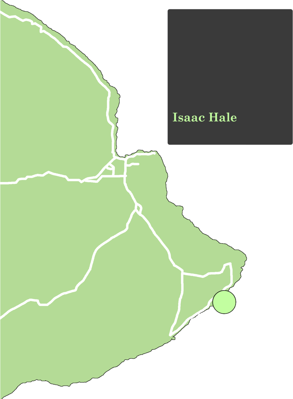 Isaachalehilomap - Wai'olena Beach Park (1000x1333), Png Download