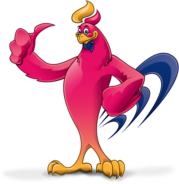 El Gallo Ha Pasado Por Varias Épocas En La Representación - Universidad Autonoma De Aguascalientes Mascota (600x621), Png Download