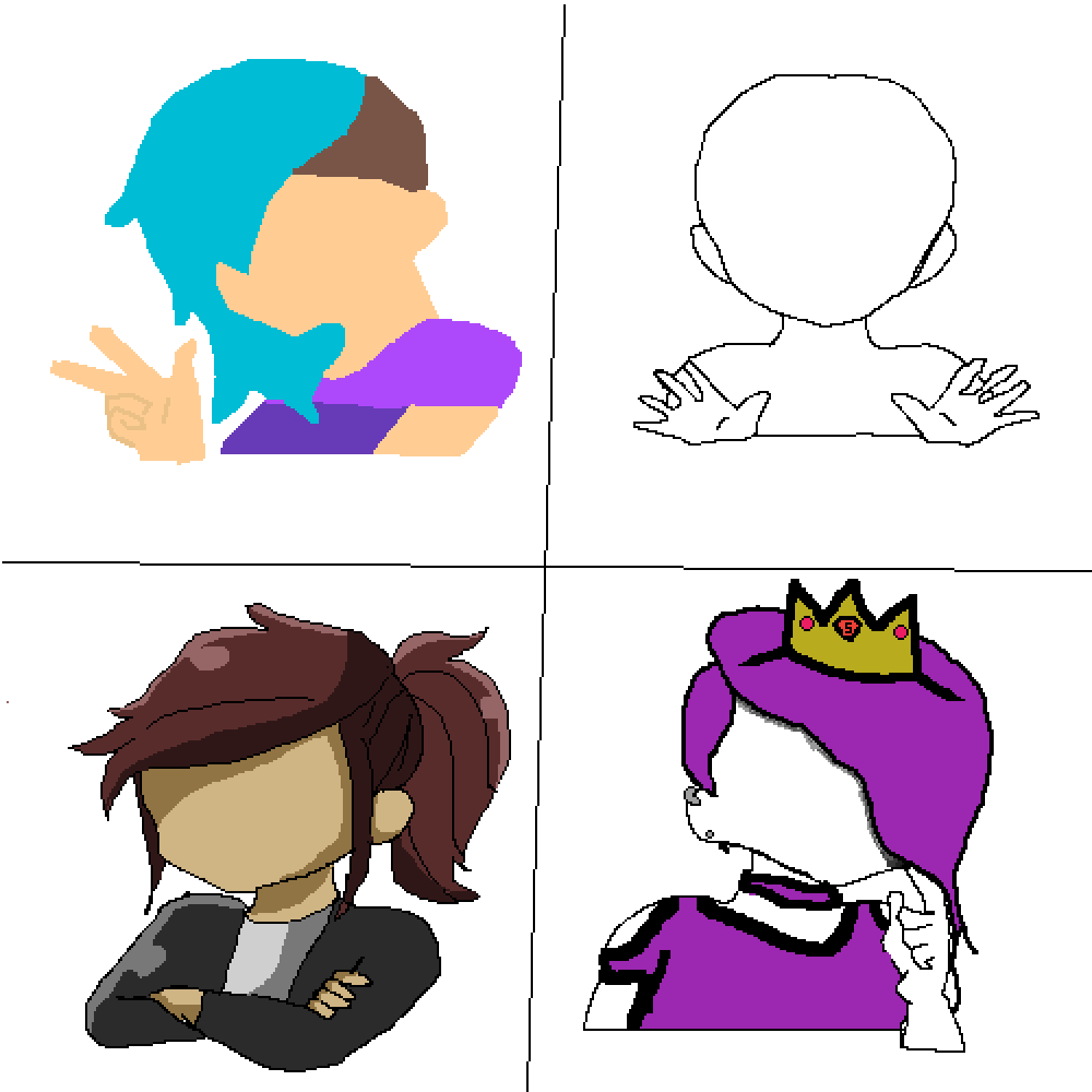 Faceless People Collab - User (1000x1000), Png Download