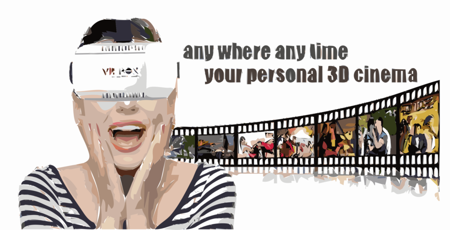 Vr Box Clipart Virtual Reality Headset Google Cardboard - Virtual Reality (900x460), Png Download