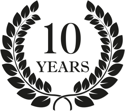 Celebrating Decade - 40 Year Anniversary Laurel (500x500), Png Download