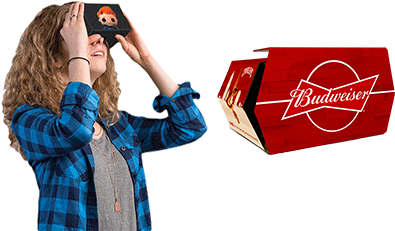 Cardboard Vr Viewer - Budweiser (560x370), Png Download