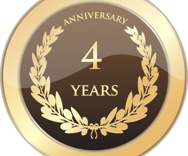 Beach Gold Assay Is Celebrating Their 4 Year Anniversary - Happy 4th Work Anniversary (600x500), Png Download