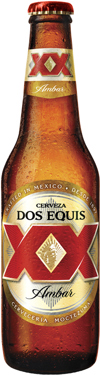 Dos Equis Amber Bottle (225x750), Png Download