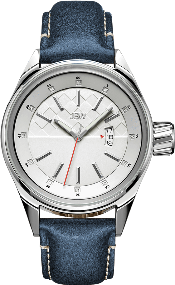 Jbw Rook J6287e Stainless Steel Blue Leather Diamond - Montblanc Watch (1000x1000), Png Download