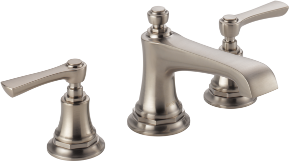 Widespread Lavatory Faucet - Brizo Rook Brushed Nickel (600x600), Png Download