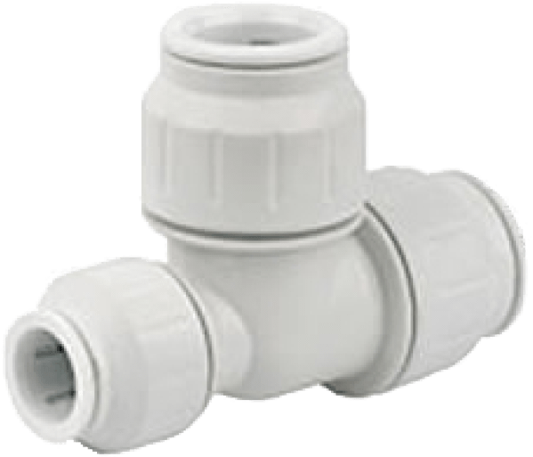 Jg Speedfit 22mm X15mmx 22mm Reducing Tee - Jg Speedfit Pkm3022dwp Reducing Tees White 22 X 15 (691x691), Png Download