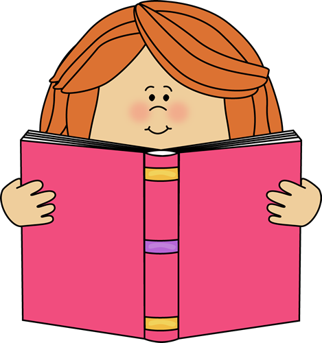 Story Time Clipart Free - Girl Reading Book Clipart (469x500), Png Download