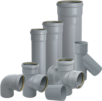 Swr Piping System For Sanitary Waste Water Application - Truflo Pipes By Hindware (440x700), Png Download