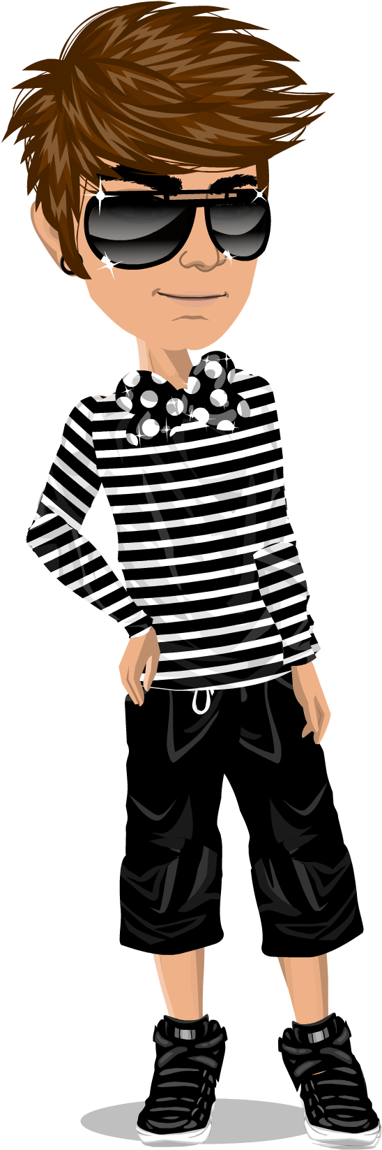 Msp My Flawless Handsome Potato - Handsome Boy Cartoon Png (613x1652), Png Download