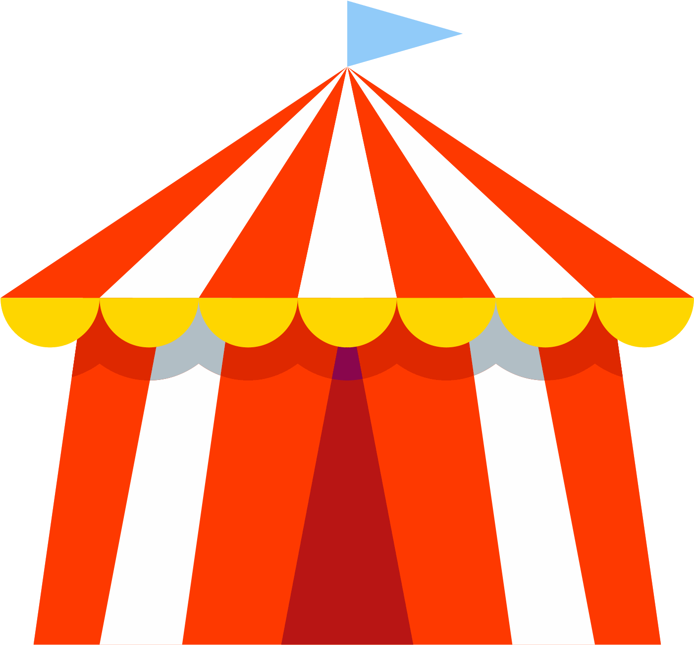 Circus Antics - Circus Tent Icon Png (1600x1600), Png Download