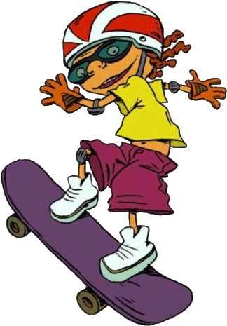 Otto Rocket 2 - Rocket Power Otto Skateboard (374x500), Png Download