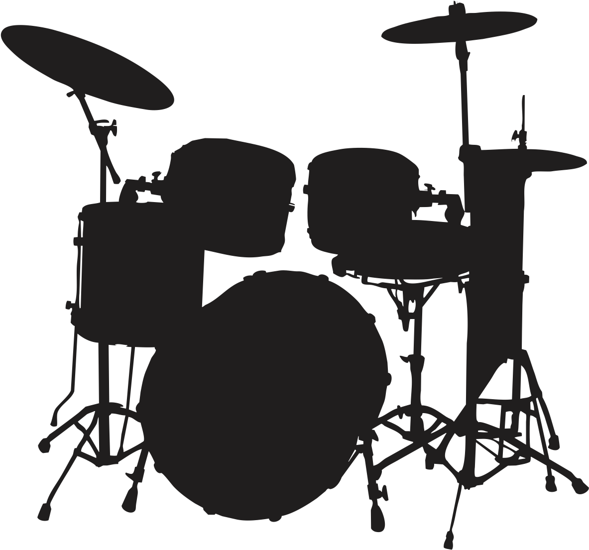 Bateria Desenho Png - Drum Silhouette (1201x1201), Png Download