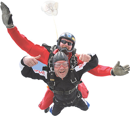 Main Skydiving Image - Headway Darlington & District (470x410), Png Download