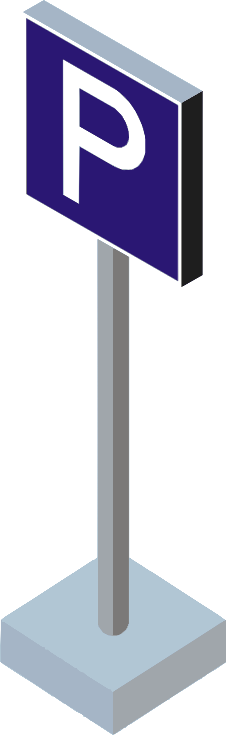 This Free Icons Png Design Of Traffic Sign Parking (740x2400), Png Download