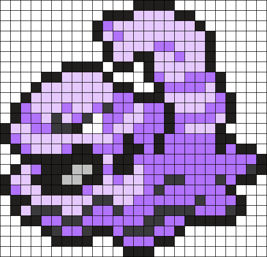 Muk Pokemon Bead Pattern Perler Bead Pattern / Bead - Pokemon Pixel Art Muk (547x526), Png Download
