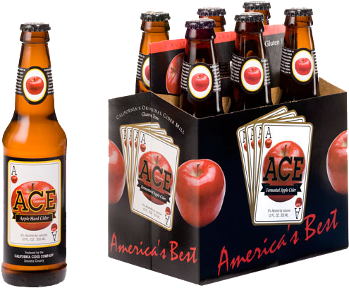 8in 72dpi Six Pack Apple - Ace Apple Cider 6 Pack (637x576), Png Download