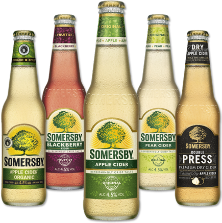 Somersby Varieties - Somersby Beer (435x437), Png Download