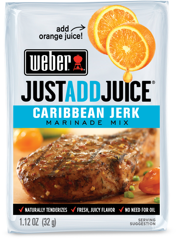 Just Add Juice Caribbean Jerk Marinade Mix - Weber Just Add Juice Marinade Mix, Caribbean Jerk - (642x900), Png Download